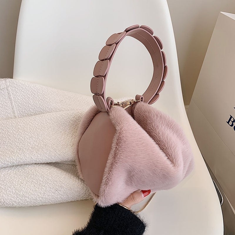 Fashion All-Match Design Plush Handbag