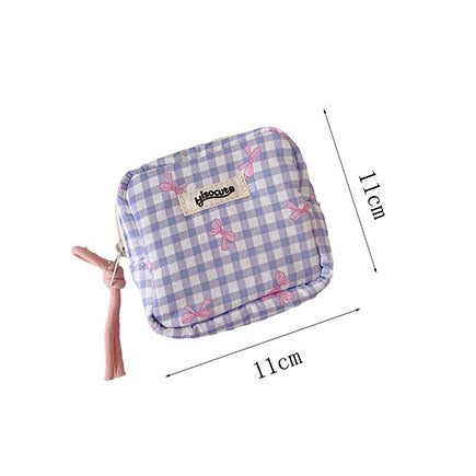 Simple Square Plaid Padded Wallets