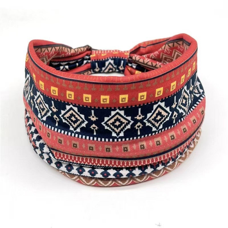Printed Knot Elastic Headband