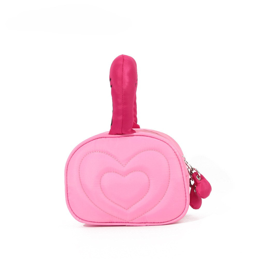 Love Color Block Letter Make Up Bag