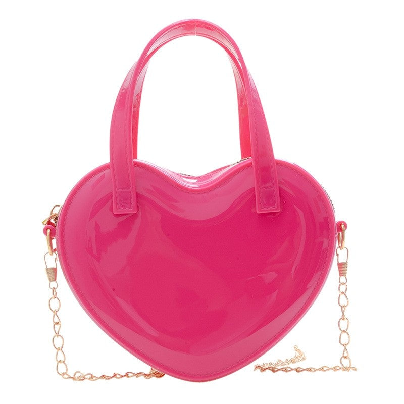Candy Color Heart Shape Mini Handbag