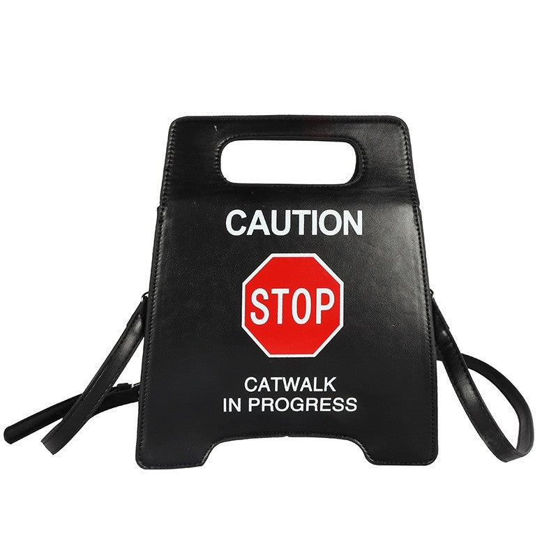 Creative Warning Sign Handle Bag
