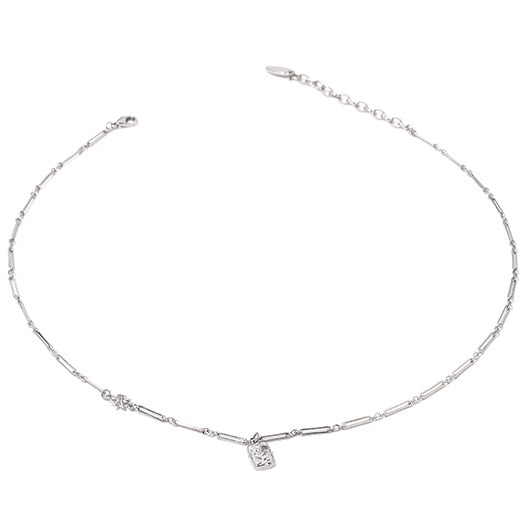 Vintage Diamond Square Necklace