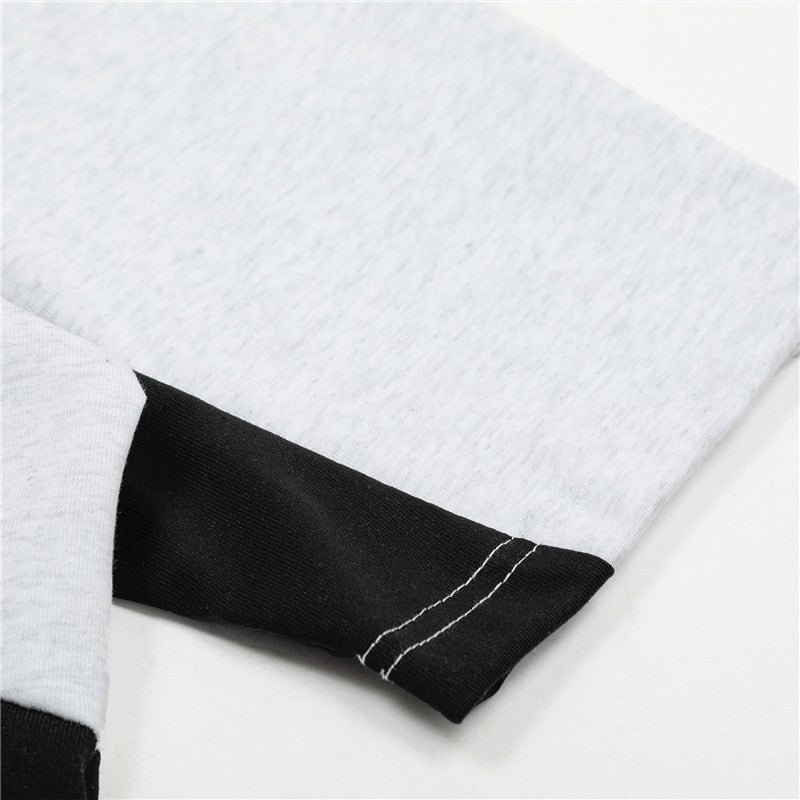 Color Block Foam Print Short Sleeve Tee