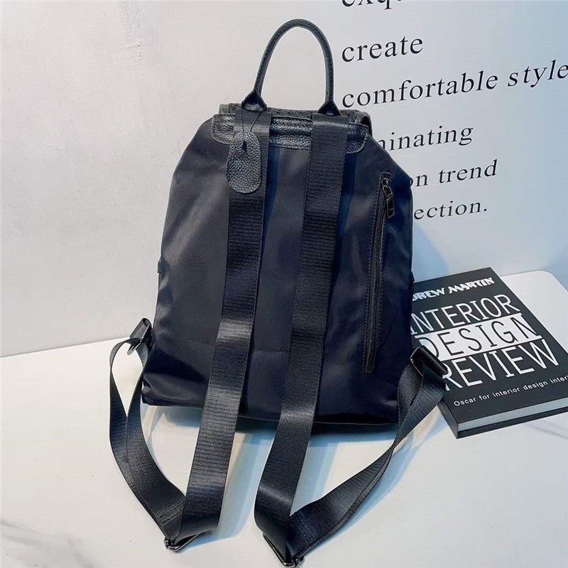 Fashion Drawstring Flap Backpack With Pockets