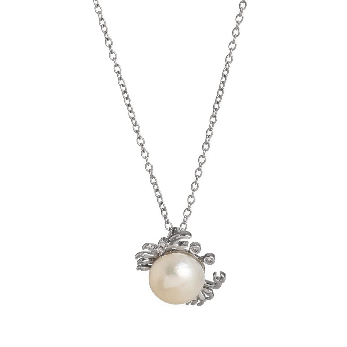 Cute Pearl Small Fish Pendant Necklace