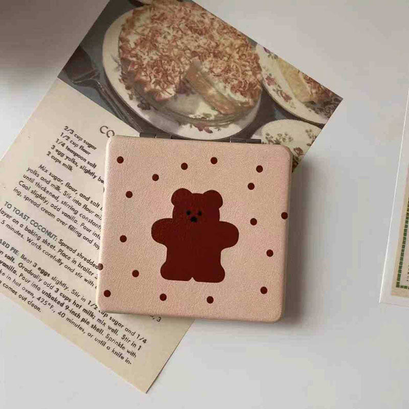 Cute Bear Mini Portable Makeup Mirror