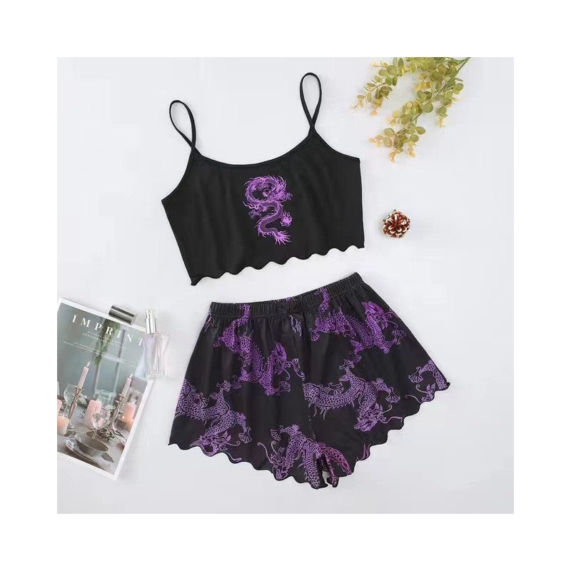 Floral Cami Shorts Set - Home Loungewear