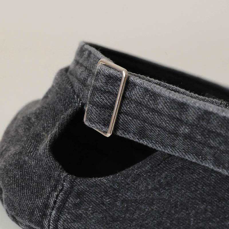 Trendy Denim Solid Color Beret Hat