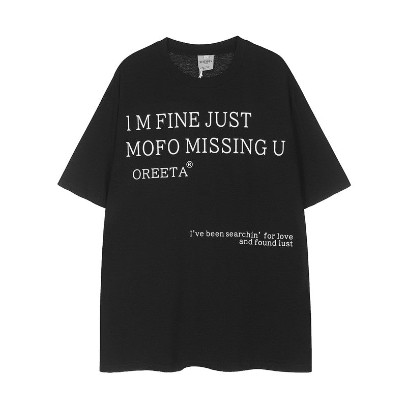 Offset Print Street Style T-Shirt