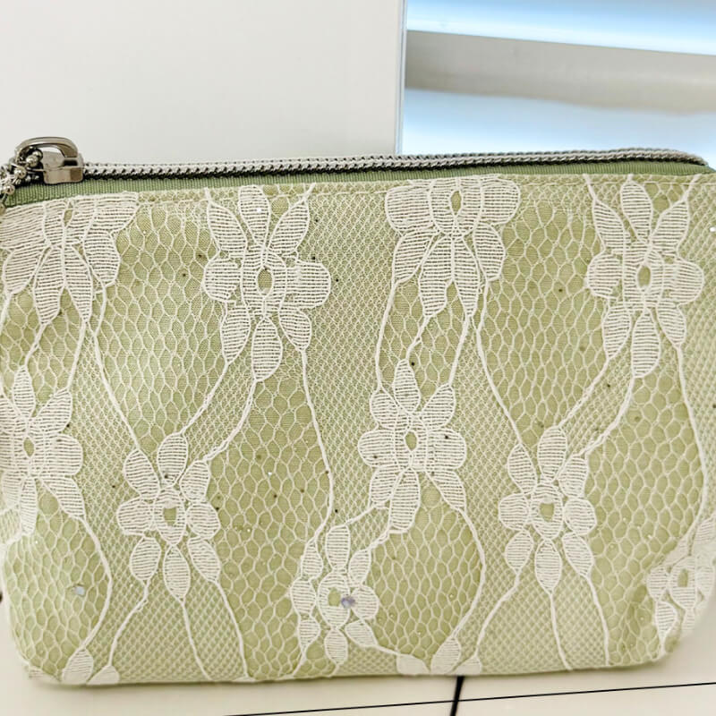 Solid Color Lace Mini Coin Purse Wallets