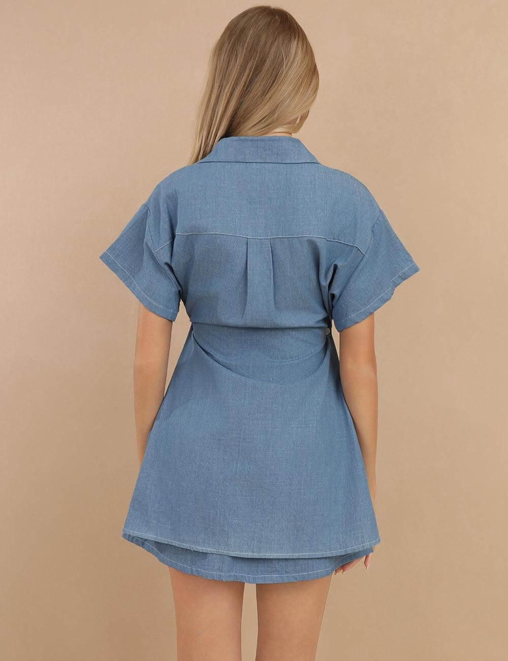 Lapel Shirts and Large Hem Skirts Sets