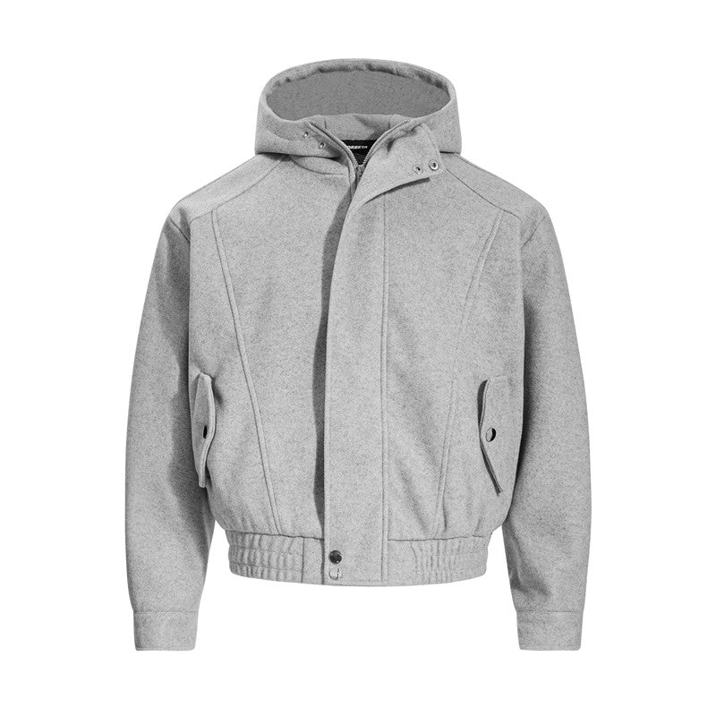 Minimalist Unisex Hooded Jacket Casual Outerwear