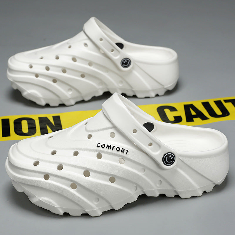 Zapatos casuales de color sólido con suela gruesa y antideslizantes para hombre