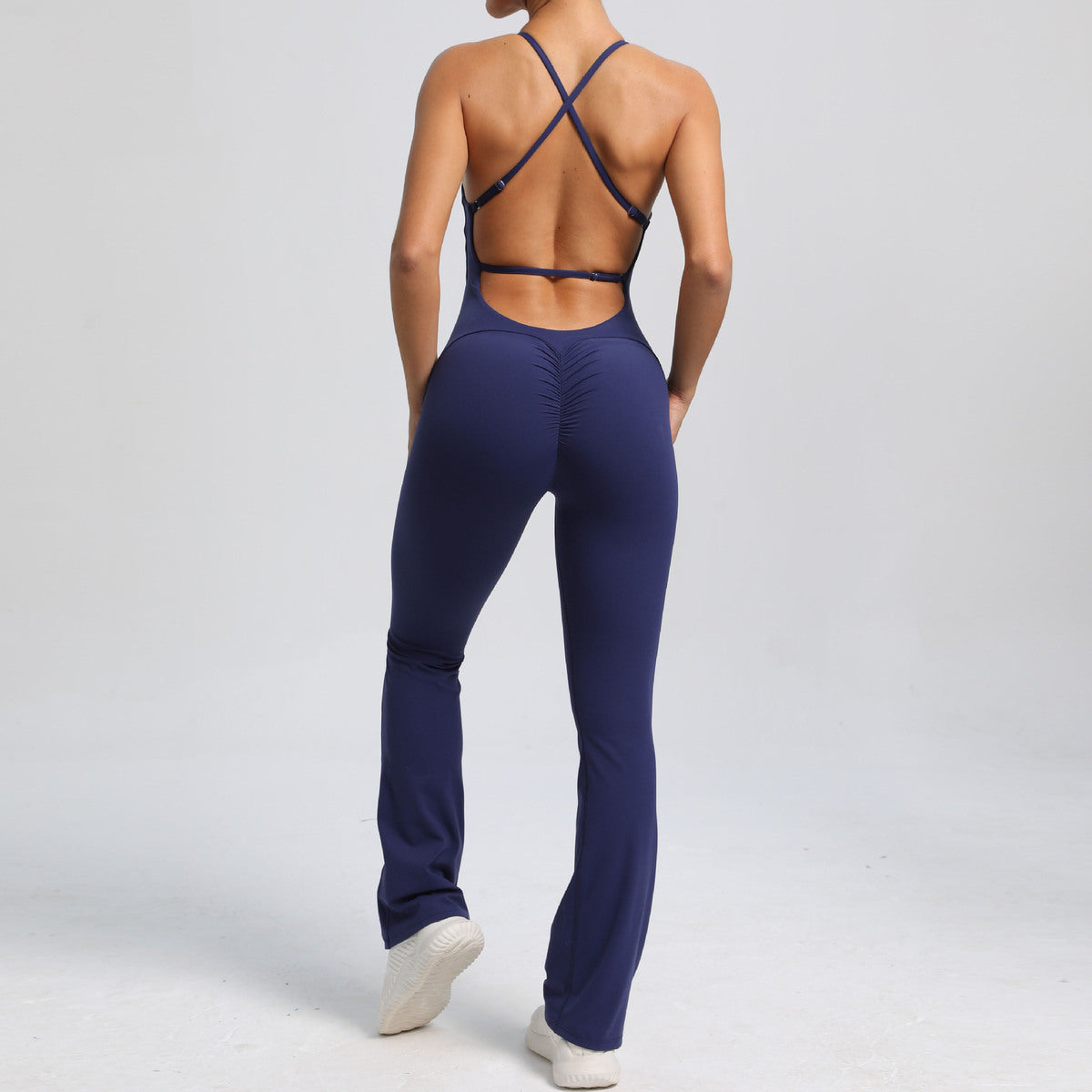 Adjustable Shoulder Strap Women’s Yoga Jumpsuits Cotton Blend