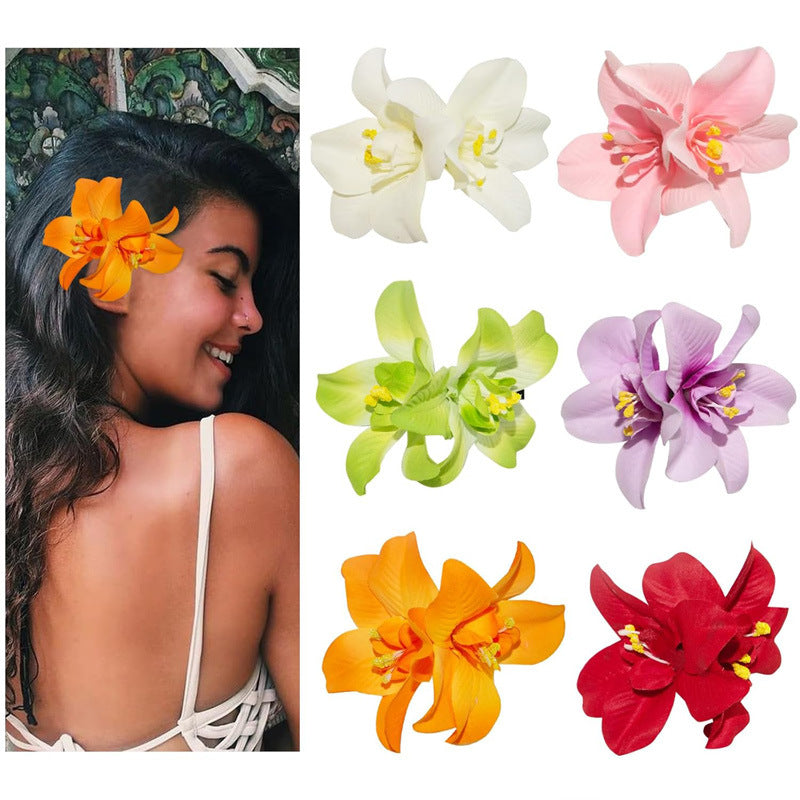 Accesorios florales para el cabello para vacaciones en la playa bohemias