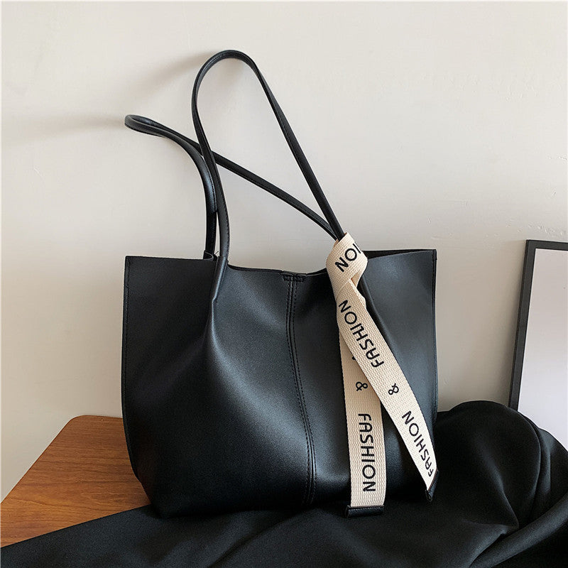 Bolso de mano retro informal de color sólido para mujer