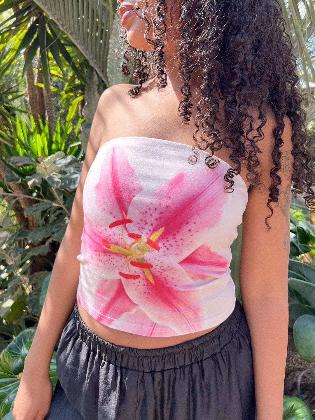Haut tube à imprimé floral pour femme, idéal pour les vacances d'été