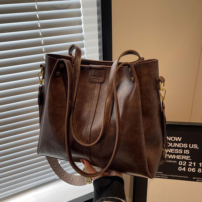 Bolso de mano retro de gran capacidad para mujer