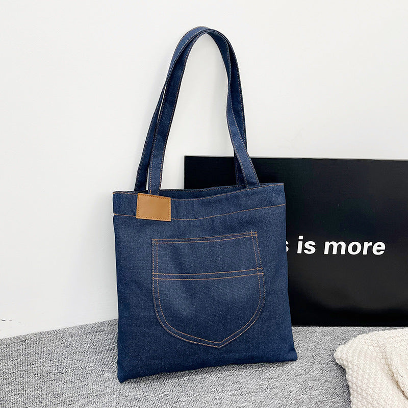 Fashionable Casual Large Capacity Denim Tote Bag