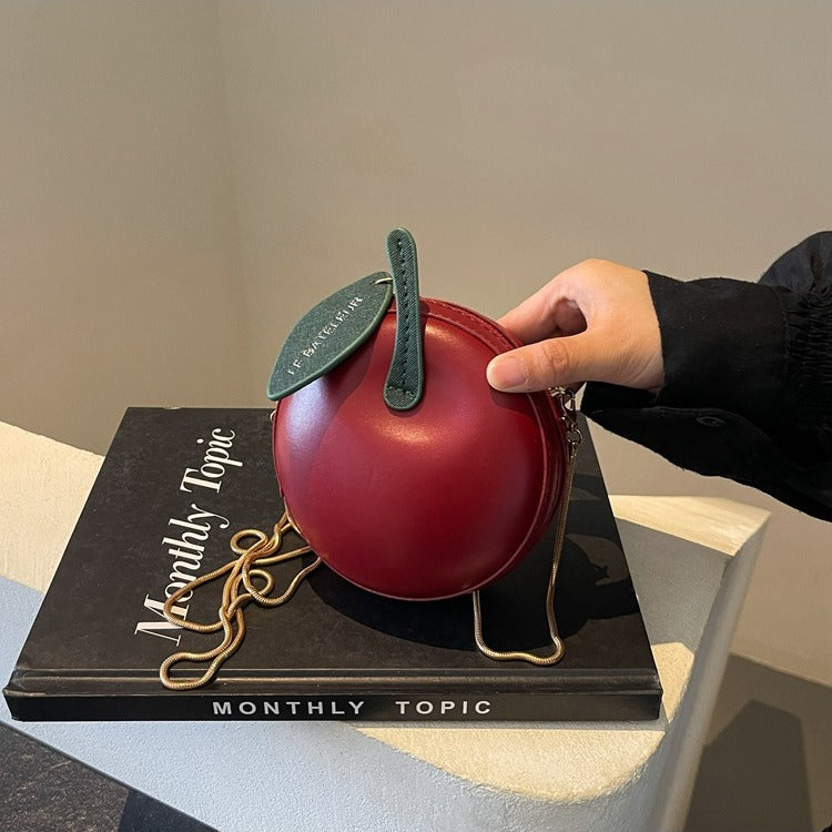 Mini bolso bandolera creativo y bonito con cadena de manzana