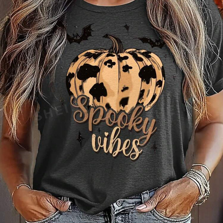 Women Fashion Casual Western Printed T-Shirt
