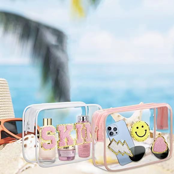 Bolsa de cosméticos de PVC transparente de moda para mujer
