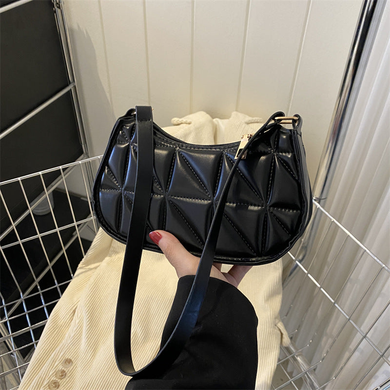 Bolso de hombro sencillo de color liso para mujer