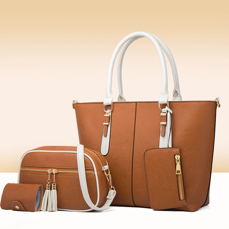 Ensembles de sacs à main de grande capacité à contraste de couleurs tendance