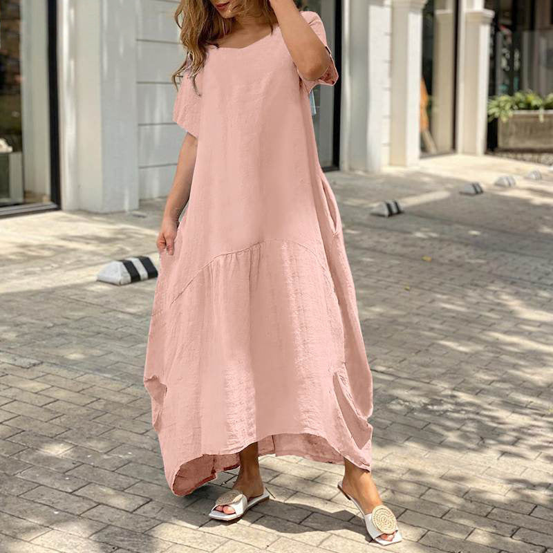 Robe longue décontractée d'été ample grande taille pour femme