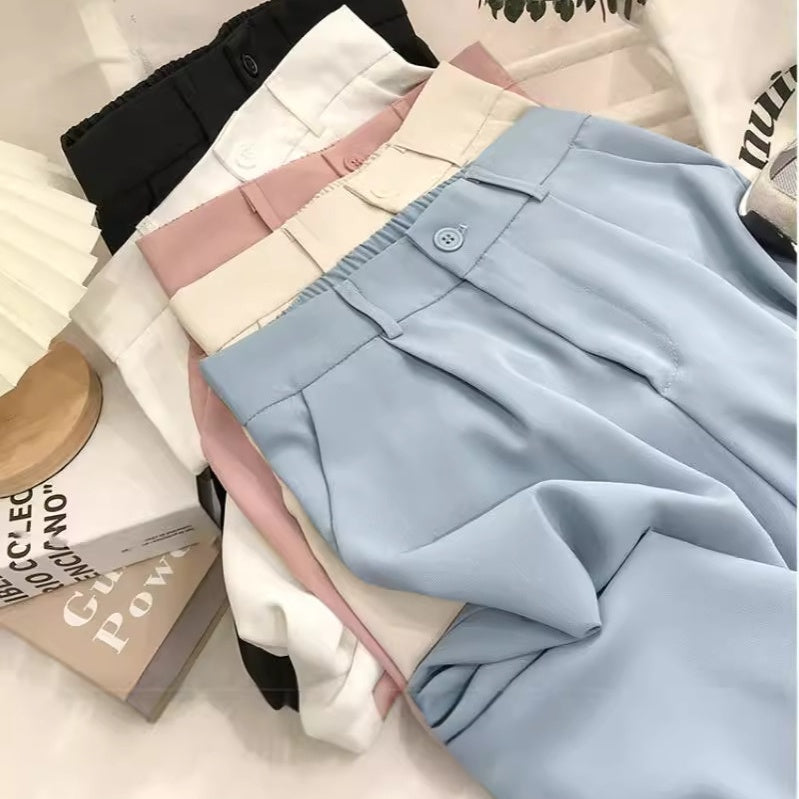 Women High Waist Loose Straight Wide Leg Pants