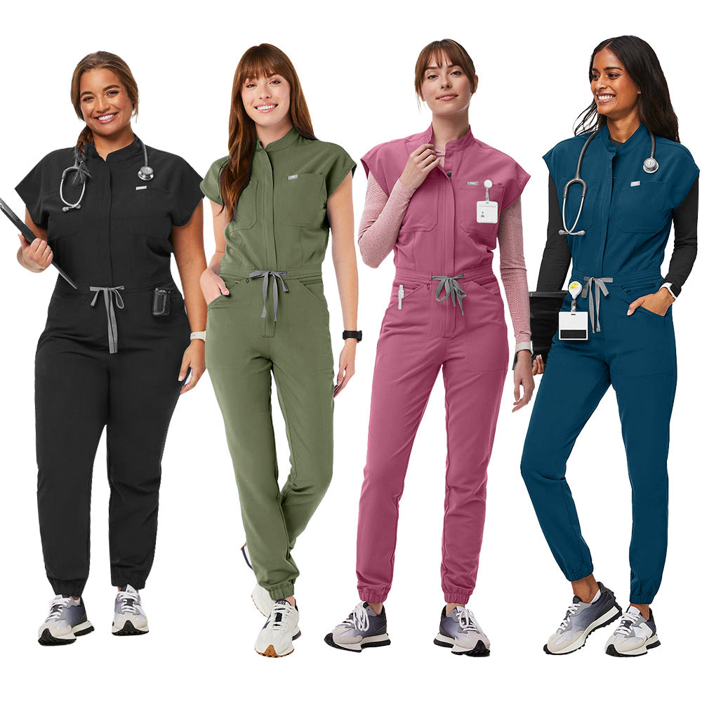 Combinaisons à manches courtes de couleur unie pour femmes