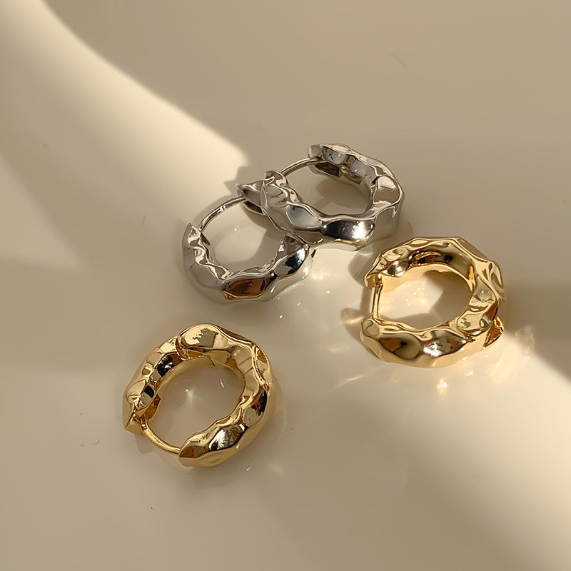 Women Retro Geometric Metal Earrings Alloy Trendy Jewelry