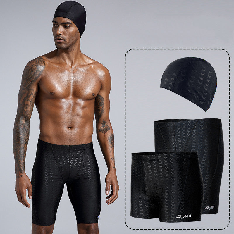 Gorro de baño informal estampado de secado rápido para hombre