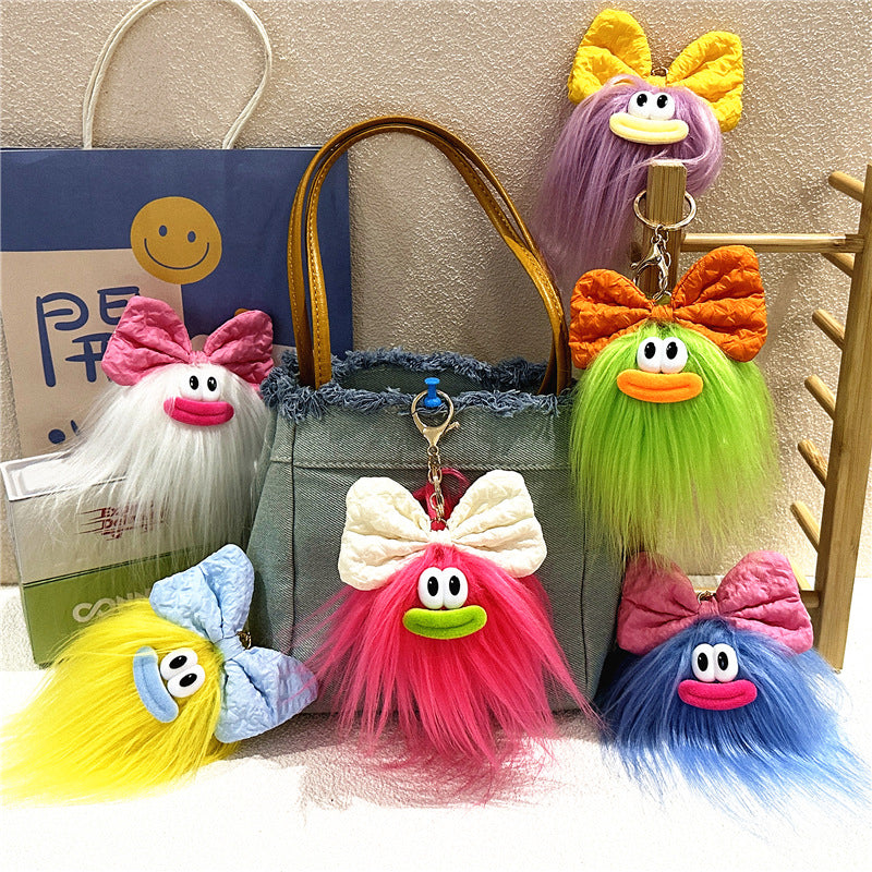 Cute Bow Doll Keychain Plush Cartoon Pendant