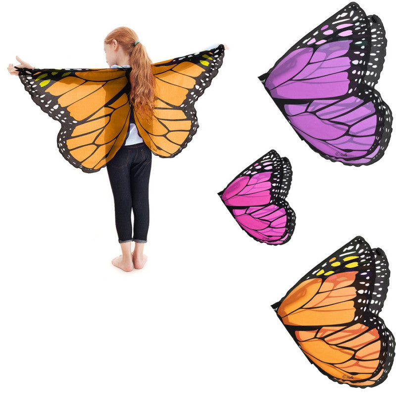 Capa con tiras de mariposa pequeña y decoración bonita para niños