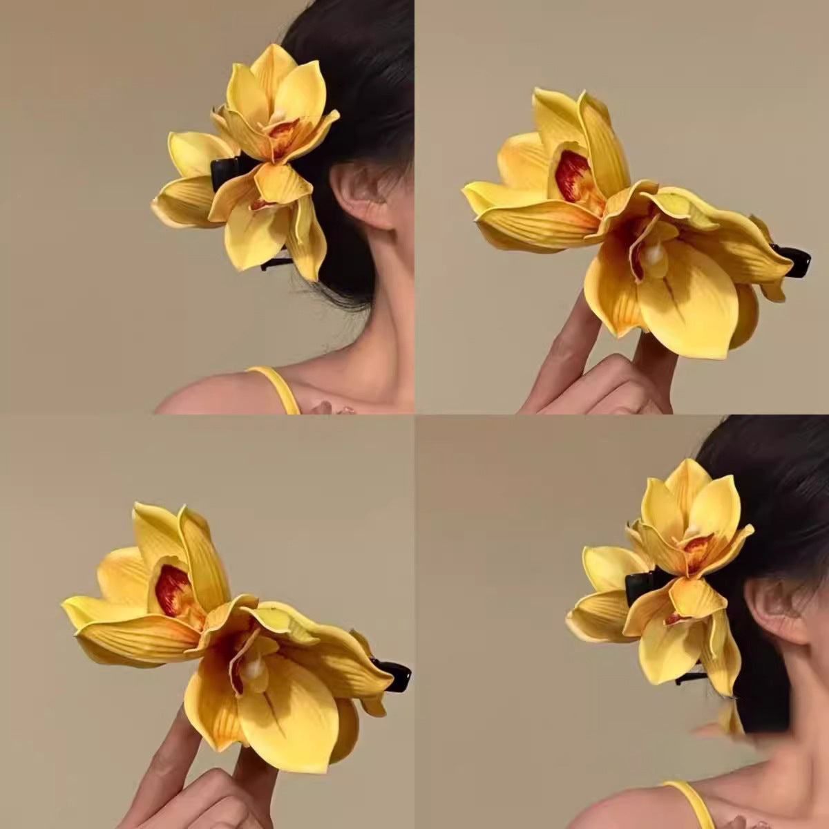Fashion Holiday Beach Simulation Flower Grab Clip
