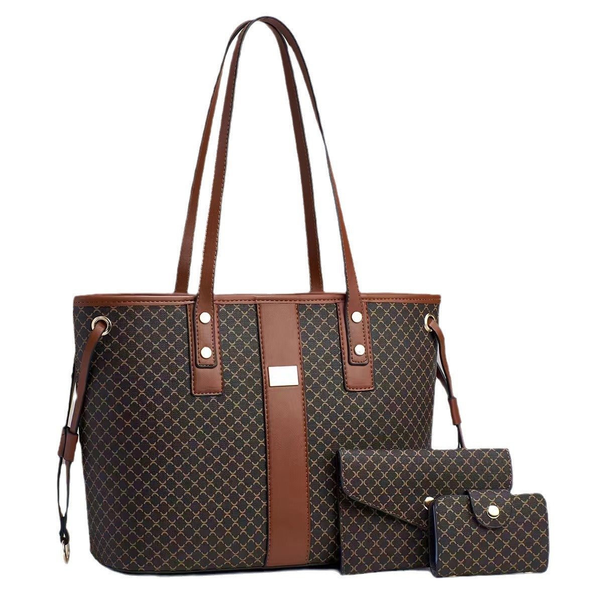 Spring Large Capacity PU Tote Bag Set for Business