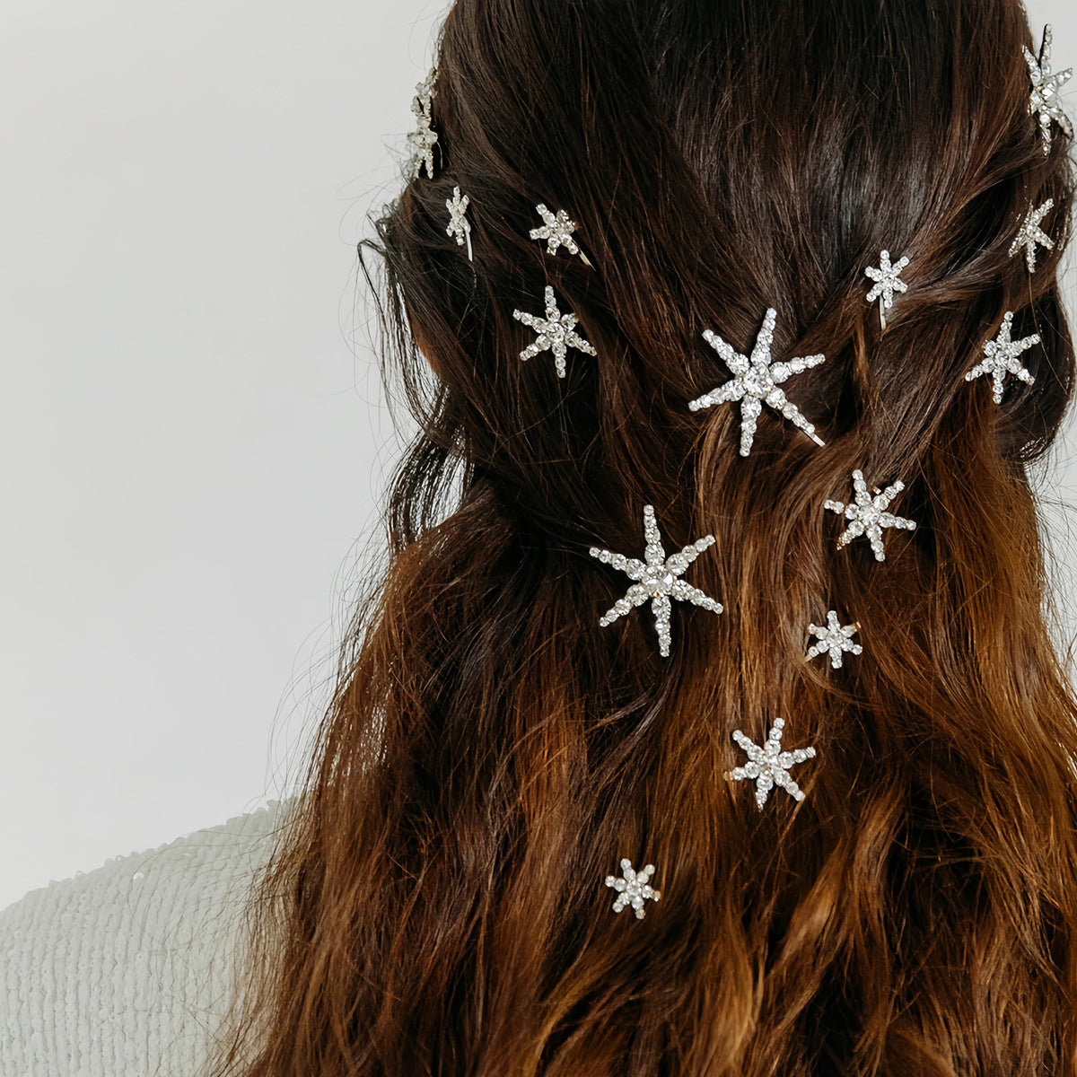 Pince flocon de neige en alliage strass tendance