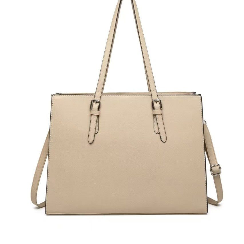 Women Large Capacity Laptop Tote Bag in PU Material