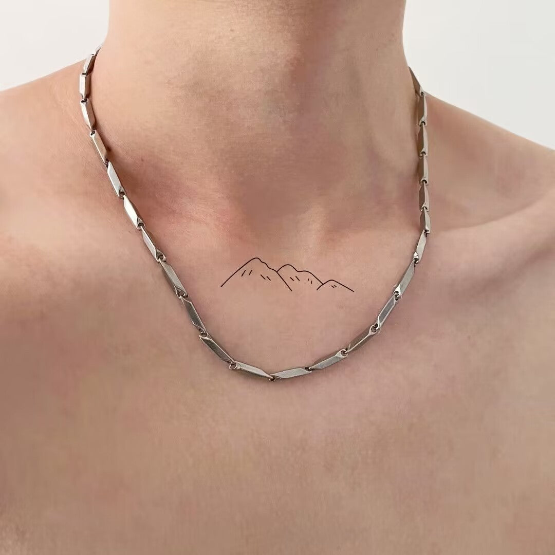 Men Fashion Casual Titanium Steel Bamboo Necklace