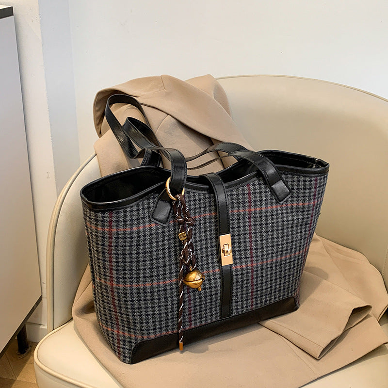 Bolso de mano informal de gran capacidad con diseño a la moda para mujer