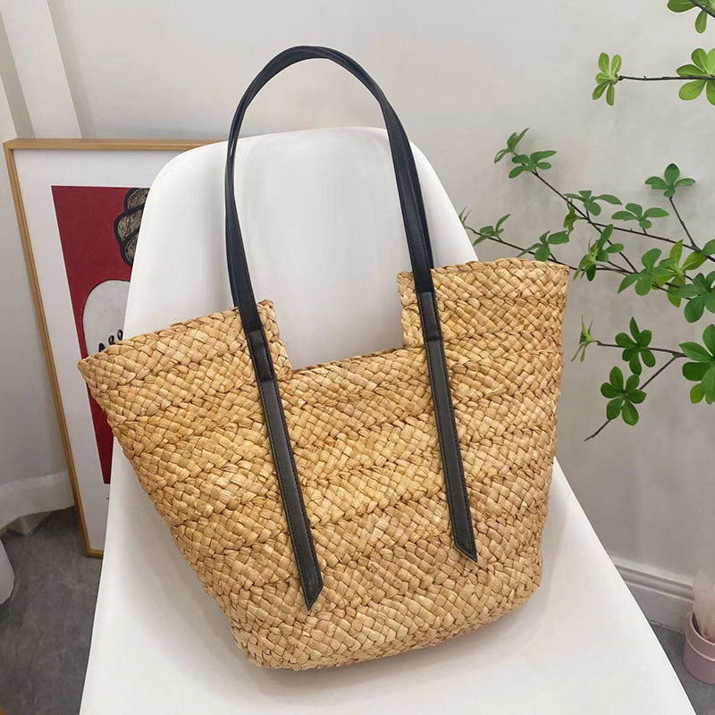 Bohemian Style Large Capacity Straw Woven Tote Bag