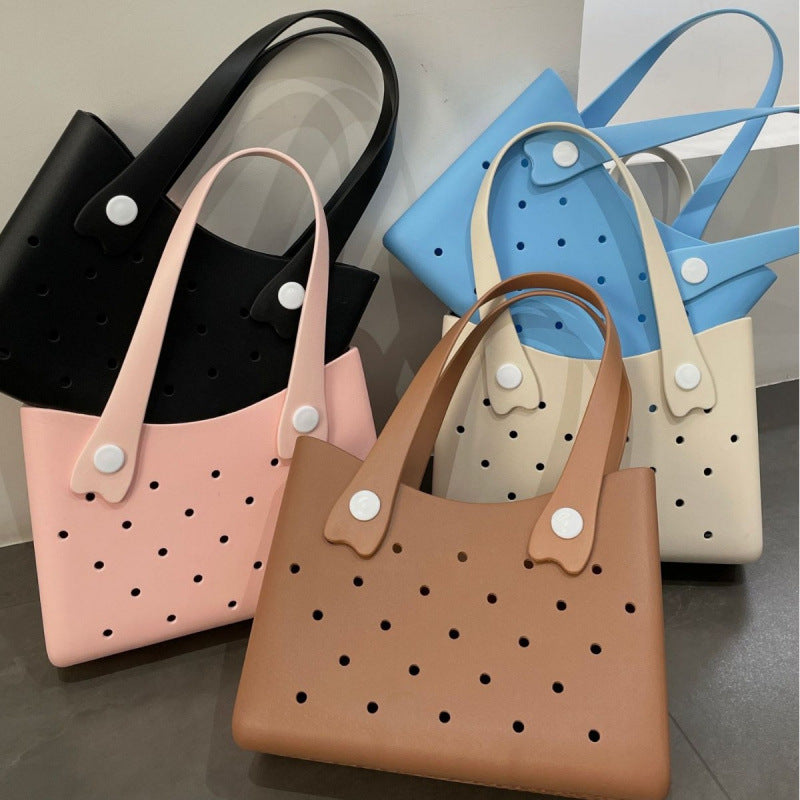 Bolso de playa de gran capacidad de EVA de color sólido de moda para mujer
