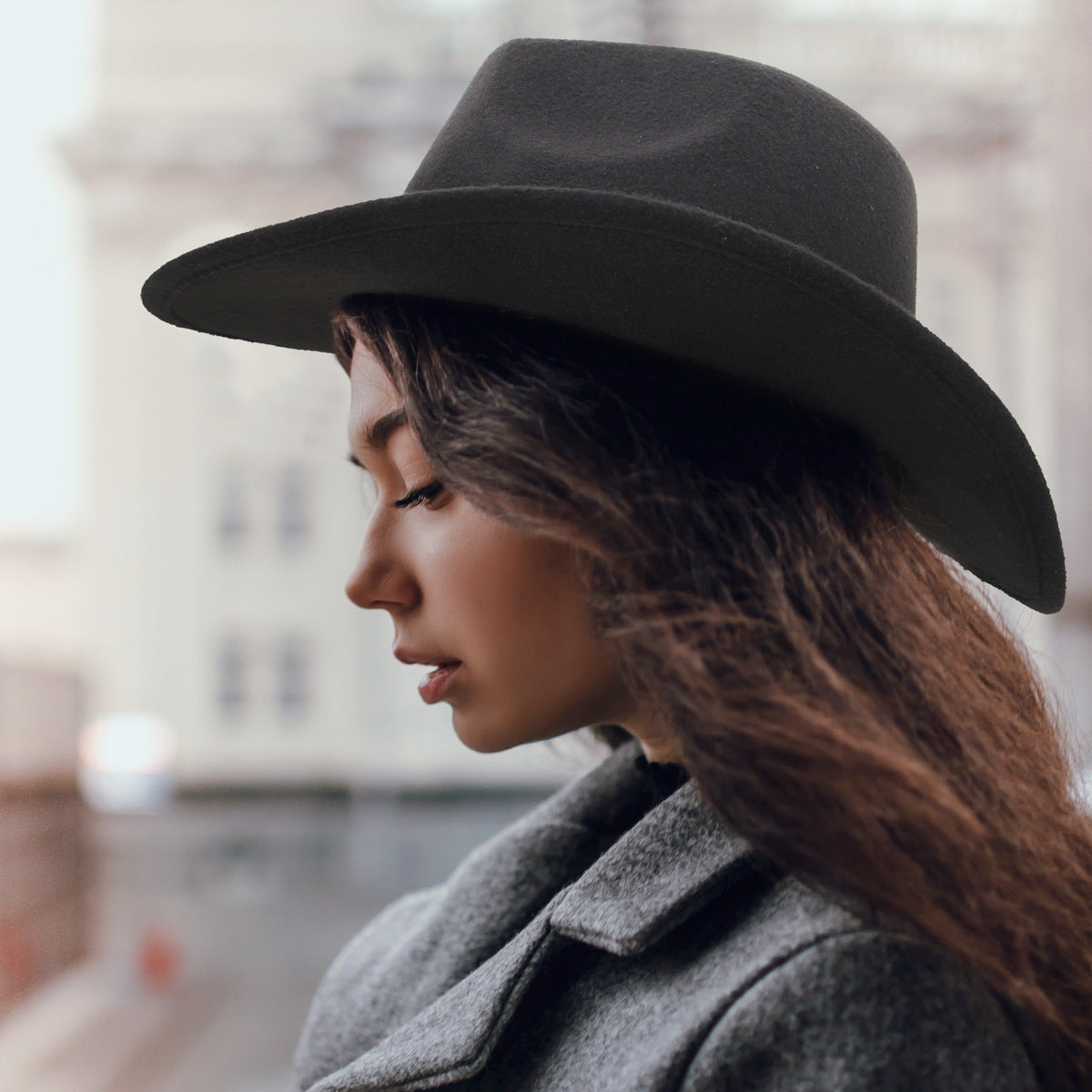 Sombrero para el sol retro estilo western con acabado de gamuza y estilo vintage