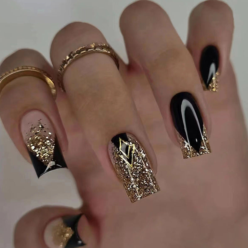Nail Art cercueil pailleté pour femme