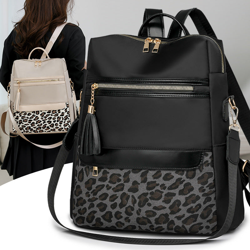 Lightweight Travel Multi-Use Leopard Schoolbag