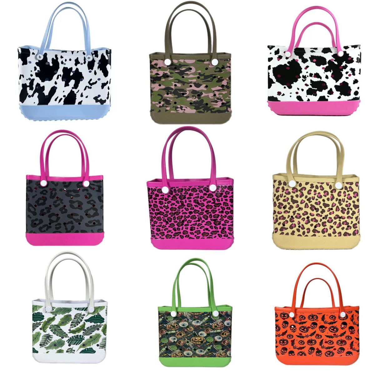 Sac de plage Eva imprimé à motif géométrique, fourre-tout polyvalent