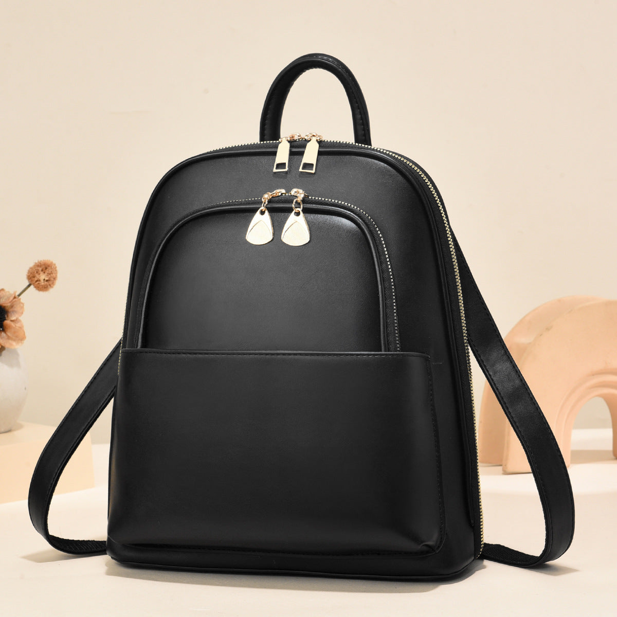 Travel School Women Pu Leather Backpack