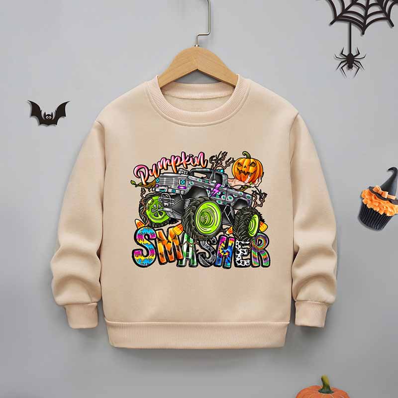 Kids Toddler Boys Girls Cartoon Fleece Long Sleeve Sweatshirt